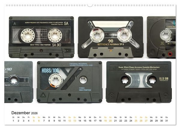 Produktbild: Audio Tapes (Wandkalender 2026 DIN A2 quer), CALVENDO Monatskalender