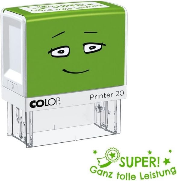 Produktbild: COLOP NIO School Motivations-Stempel, SUPER - ganz tolle Leistung, Abdruckfarbe smooth green, 38 x 14mm