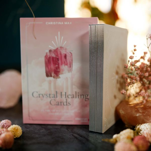 Produktbild: Crystal Healing Cards - 44 Karten mit Botschaften und Anleitung (Heilsteine, Edelsteine, Kristalle - Bedeutung und Anwendung)