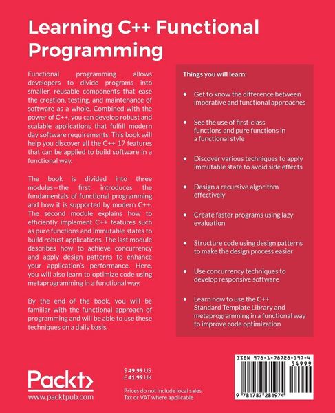 Produktbild: Learning C++ Functional Programming