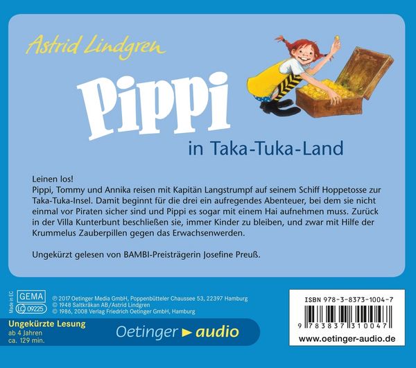 Produktbild: Pippi Langstrumpf 3. Pippi in Taka-Tuka-Land