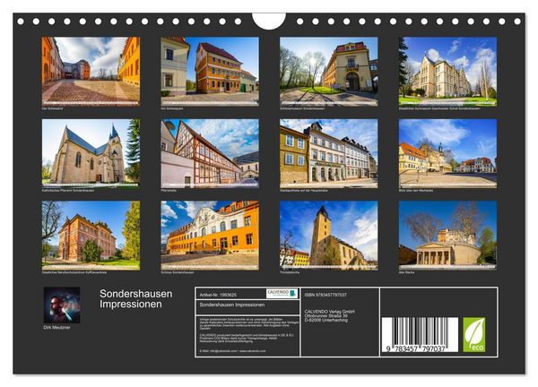Produktbild: Sondershausen Impressionen (Wandkalender 2026 DIN A4 quer), CALVENDO Monatskalender