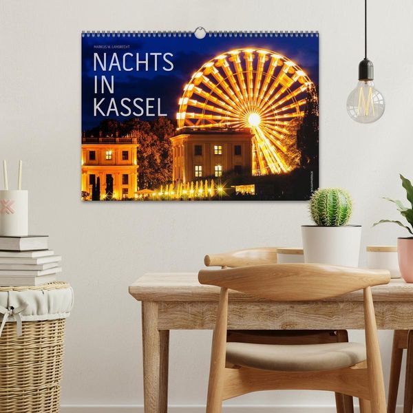 Produktbild: Nachts in Kassel (Wandkalender 2026 DIN A3 quer), CALVENDO Monatskalender