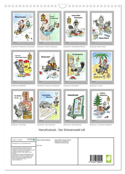 Produktbild: HarryKuckuck - Der Schwarzwald ruft (Wandkalender 2026 DIN A3 hoch), CALVENDO Monatskalender