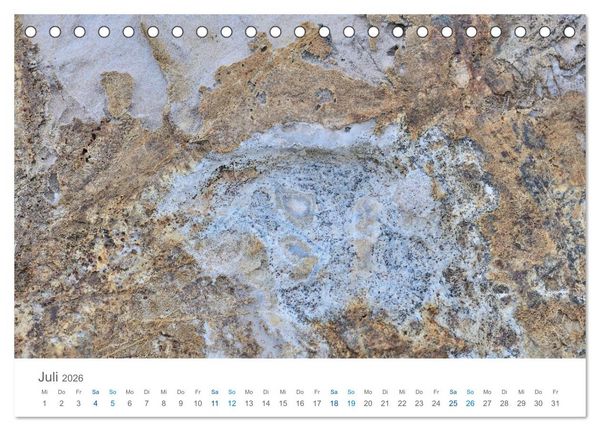 Produktbild: Die Natur als K&uuml;nstlerin - Sch&ouml;nheit der Steine (Tischkalender 2026 DIN A5 quer), CALVENDO Monatskalender