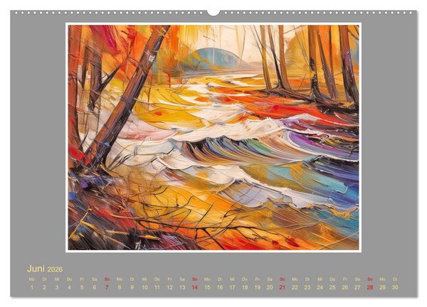Produktbild: Expressionistische Landschaften (Wandkalender 2026 DIN A2 quer), CALVENDO Monatskalender