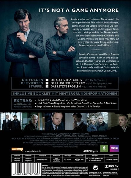 Produktbild: Sherlock - Staffel 4 [2 DVDs]
