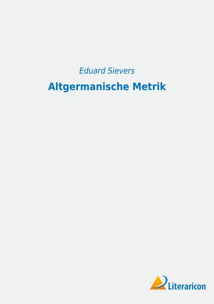 Produktbild: Altgermanische Metrik