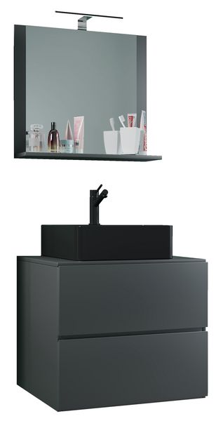 3-tlg Waschtisch Badmöbel Lendas 60 cm M Schublade