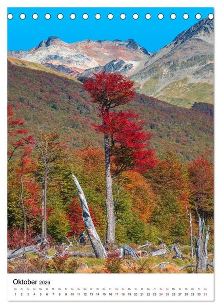 Produktbild: Patagonien, die sch&ouml;nsten Reiseziele: Wildnis am Rande der Welt (Tischkalender 2026 DIN A5 hoch), CALVENDO Monatskalender