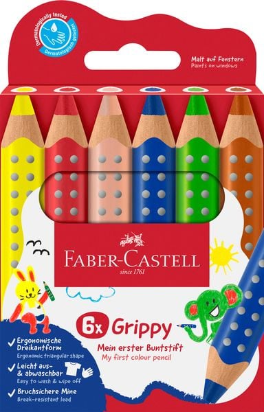 Produktbild: Faber-Castell Buntstifte Grippy 6er Set