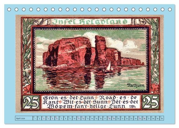 Produktbild: Gru&szlig; aus Helgoland (Tischkalender 2026 DIN A5 quer), CALVENDO Monatskalender