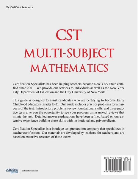 Produktbild: CST Multi-Subject Mathematics