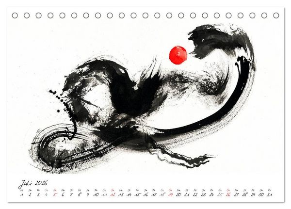 Produktbild: Asiatische Tuschmalerei (Tischkalender 2026 DIN A5 quer), CALVENDO Monatskalender