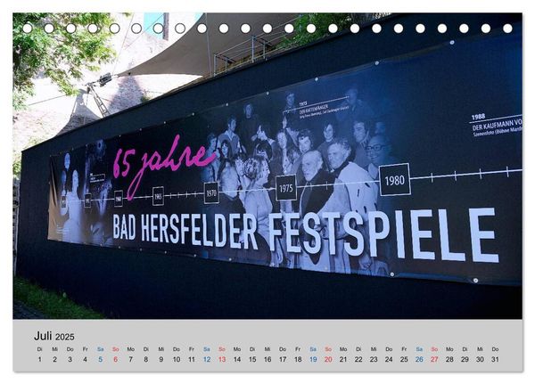 Bad Hersfeld Inside (Tischkalender 2025 DIN A5 quer), CALVENDO Monatskalender