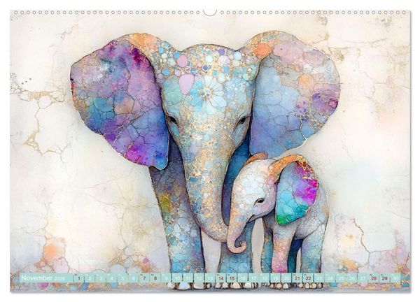 Produktbild: Die verzauberte Menagerie (hochwertiger Premium Wandkalender 2026 DIN A2 quer), Kunstdruck in Hochglanz