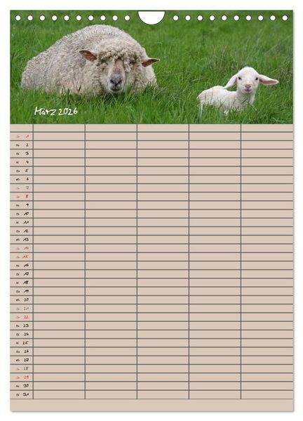 Produktbild: Der bel&auml;mmerte Familienplaner (Wandkalender 2026 DIN A4 hoch), CALVENDO Monatskalender