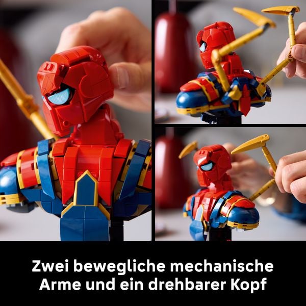 Produktbild: LEGO Marvel 76326 Iron Spider-Man B&uuml;ste, Superhelden Set zum Sammeln