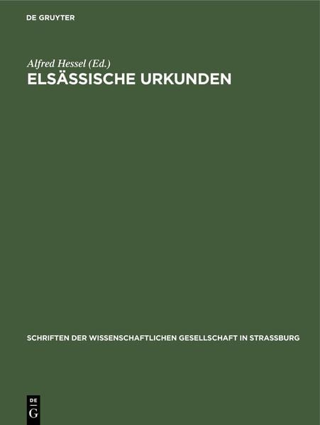 Produktbild: Els&auml;ssische Urkunden