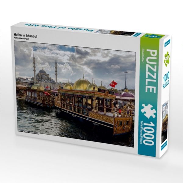 CALVENDO Puzzle Hafen in Istanbul | 1000 Teile Lege-Größe 64x48cm Foto-Puzzle für glückliche Stunden