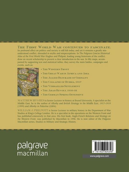 Produktbild: The Palgrave Concise Historical Atlas of the First World War