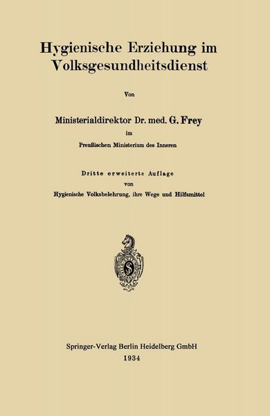 Produktbild: Hygienische Erziehung im Volksgesundheitsdienst