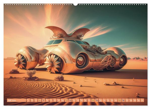 Produktbild: Futuristische W&uuml;stencars (Wandkalender 2026 DIN A2 quer), CALVENDO Monatskalender