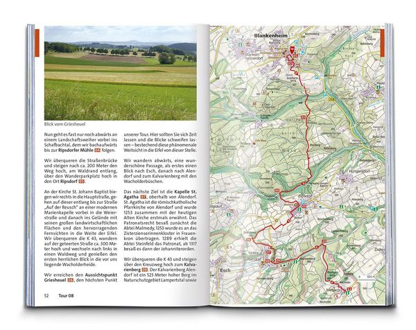 Produktbild: KOMPASS Wanderf&uuml;hrer Eifelsteig, vom Dom zu Aachen zum Dom in Trier, 50 Touren mit Extra-Tourenkarte