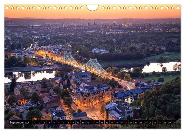 Produktbild: Dresden: Impressionen aus Stadt und Umgebung (Wandkalender 2026 DIN A4 quer), CALVENDO Monatskalender