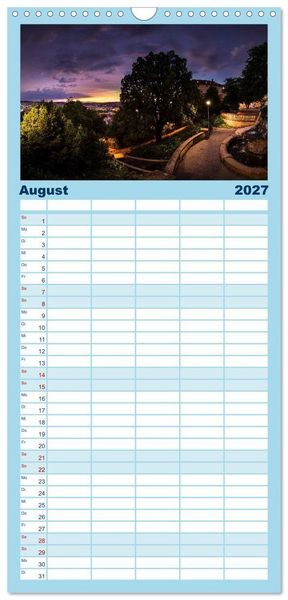 Produktbild: Familienplaner 2027 - STUTTGART 2027 auf den zweiten Blick mit 5 Spalten (Wandkalender, 21 x 45 cm) CALVENDO