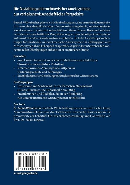 Produktbild: Die Gestaltung unternehmerischer Anreizsysteme aus verhaltenswissenschaftlicher Perspektive