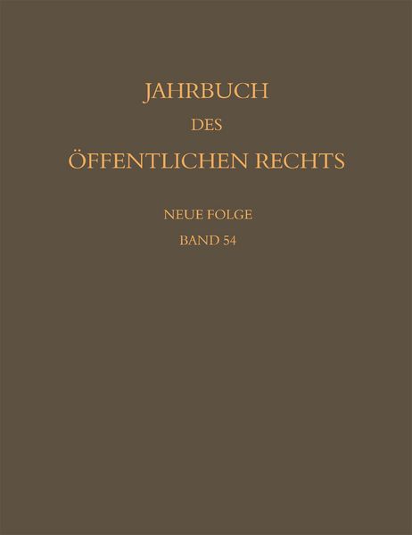 Produktbild: Jahrbuch des &ouml;ffentlichen Rechts der Gegenwart. Neue Folge