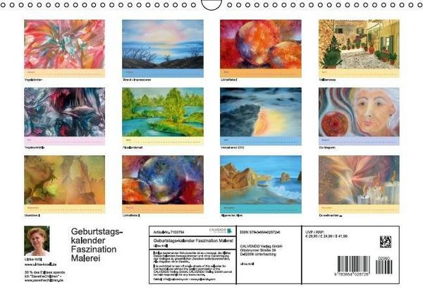 Produktbild: Geburtstagskalender Faszination Malerei - mit immerw&auml;hrendem Kalender (Wandkalender immerw&auml;hrend DIN A3 quer)