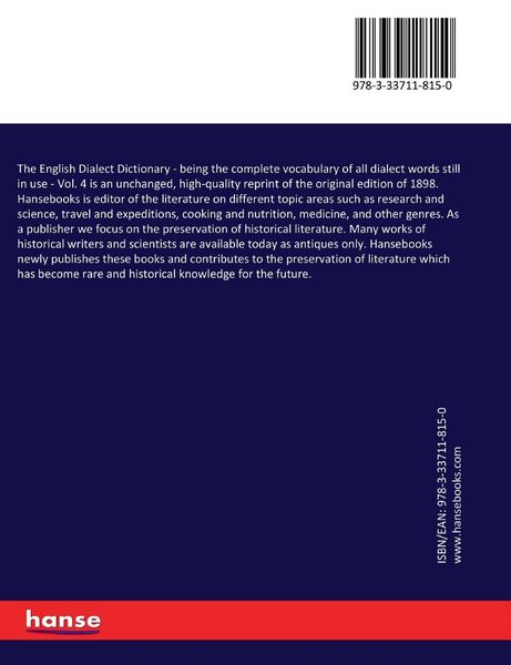 Produktbild: The English Dialect Dictionary