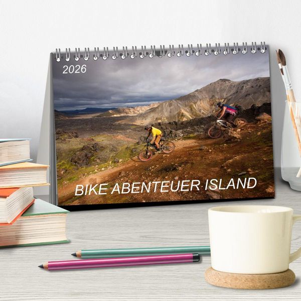 Produktbild: Bike Abenteuer Island (Tischkalender 2026 DIN A5 quer), CALVENDO Monatskalender