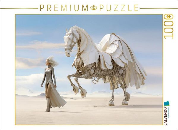 Produktbild: CALVENDO Puzzle Surrealismus trifft Pferdefans | 1000 Teile Lege-Gr&ouml;&szlig;e 64x48cm Foto-Puzzle f&uuml;r gl&uuml;ckliche Stunden