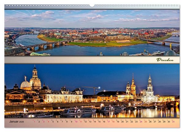 Produktbild: St&auml;dte der Welt, Panoramen (hochwertiger Premium Wandkalender 2026 DIN A2 quer), Kunstdruck in Hochglanz
