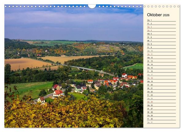 Produktbild: Saale-Unstrut - Region aus Wein und Stein (Wandkalender 2026 DIN A3 quer), CALVENDO Monatskalender