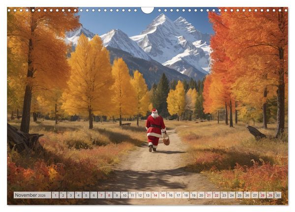 Produktbild: Durch das Jahr mit dem Weihnachtsmann (Wandkalender 2026 DIN A3 quer), CALVENDO Monatskalender
