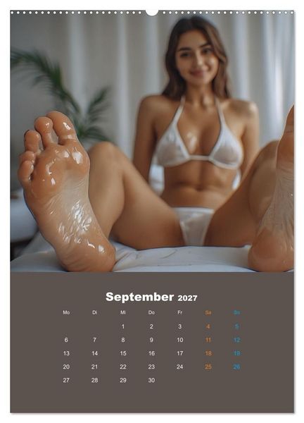 Produktbild: Einge&ouml;lt - Sexy Frauen Kalender (hochwertiger Premium Wandkalender 2027 DIN A2 hoch), Kunstdruck in Hochglanz