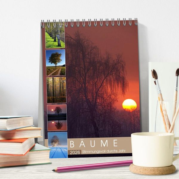 Produktbild: B&auml;ume - Stimmungsvoll durchs Jahr (Tischkalender 2026 DIN A5 hoch), CALVENDO Monatskalender
