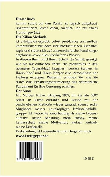 Produktbild: Krebs? Die Kilian Methode