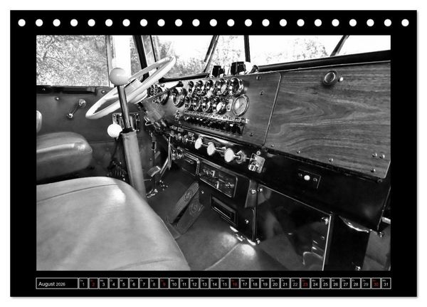 Produktbild: Kenworth W900A EXTHD - in schwarzwei&szlig; (Tischkalender 2026 DIN A5 quer), CALVENDO Monatskalender
