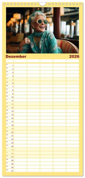 Produktbild: Familienplaner 2026 - Zeit f&uuml;r Party mit 5 Spalten (Wandkalender, 21 x 45 cm) CALVENDO