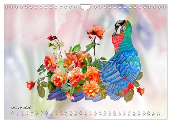 Produktbild: Dessins de perroquets (Calendrier mural 2026 DIN A4 vertical), CALVENDO calendrier mensuel