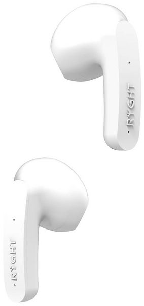 Produktbild: RYGHT MINO In Ear Headset Bluetooth® Stereo Weiß Mikrofon-Rauschunterdrückung Batterieladeanzeige, Headset, Ladecase, Touch-Steuerung