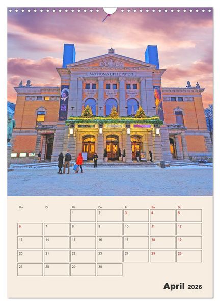 Produktbild: Winterliches Oslo - Terminplaner (Wandkalender 2026 DIN A3 hoch), CALVENDO Monatskalender