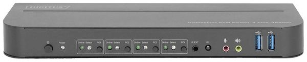 Produktbild: Digitus DS-12890 4 Port KVM-Extender DisplayPort&reg;, HDMI Maus, Tastatur 3840 x 2160 Pixel