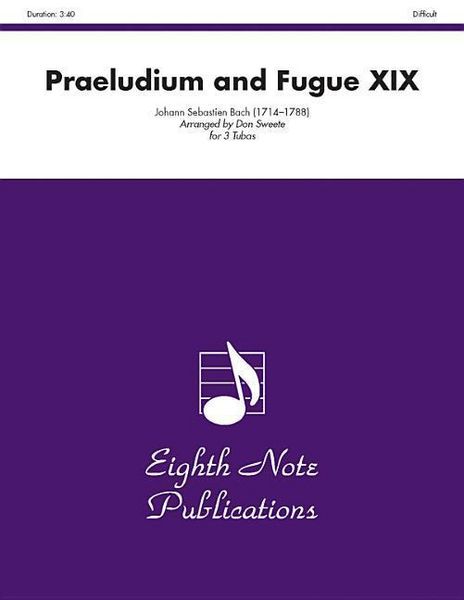 Produktbild: Bach, J: Praeludium and Fugue XIX