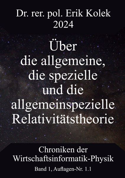 Produktbild: &Uuml;ber die allgemeine, die spezielle und die allgemeinspezielle Relativit&auml;tstheorie